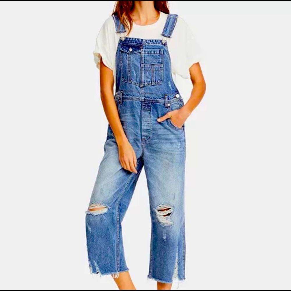 free people boyfriend overall